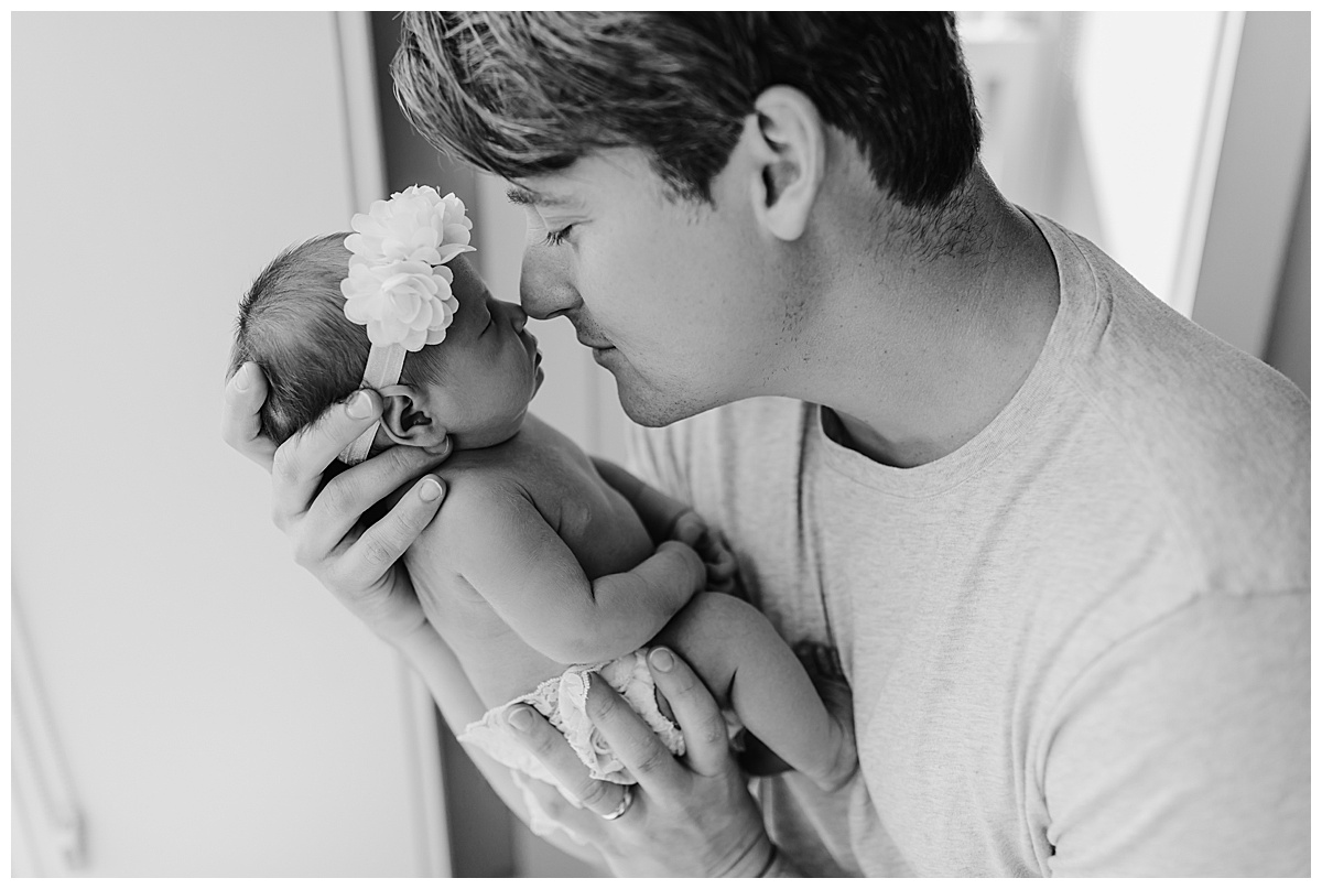 Amber Harrington Photography Washington DC Lifestyle Newborn Photography Dad and Baby Girl